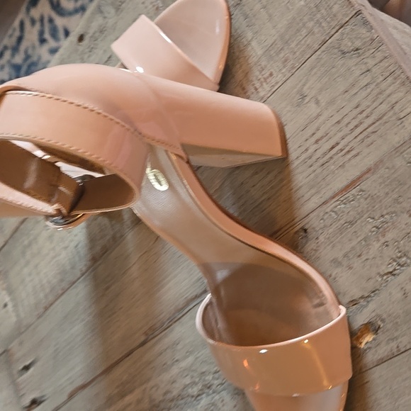 Mix No. 6 Blush Nude Block Heel Sandals Size 6 M Like New - Picture 5 of 13